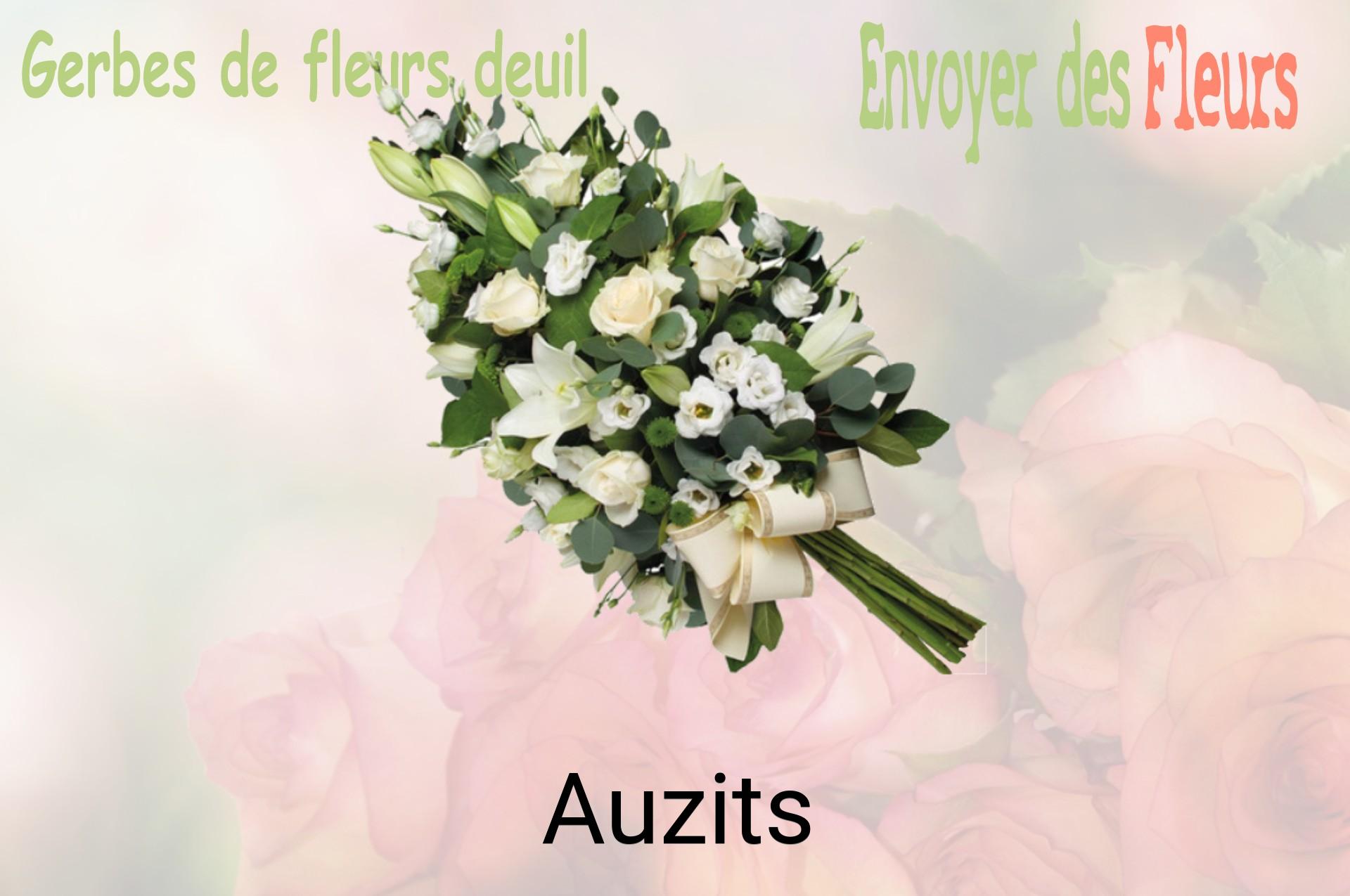 Gerbe de fleurs de deuil livrée à Auzits